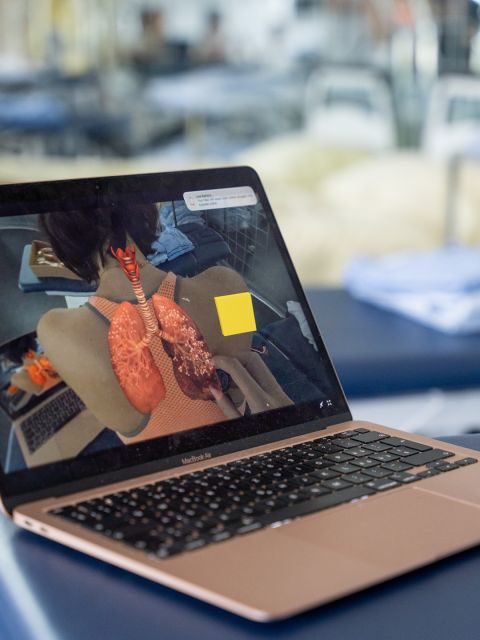 ARAISE — AR-Overlay der Anatomie auf dem Simulationsbildschirm
